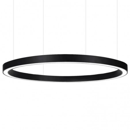 Luminaria superficie o suspendida MOON, 160W, Ø1400mm, negro