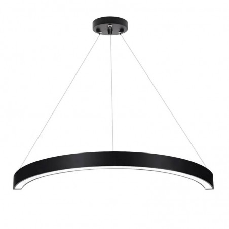 Luminaria superficie o suspendida MOON, 80W, radio 700mm, negro