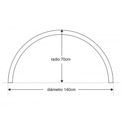 Luminaria superficie o suspendida MOON, 80W, radio 700mm, negro