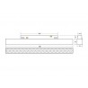 RAIL GRILLE 330mm, 18W, APP, CCT