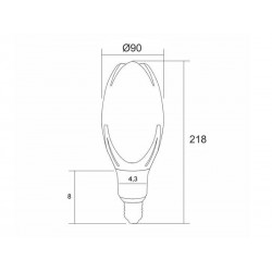 Bombilla LED STREET E27, Chip Bridgelux, 40W, 3CCT