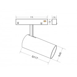 RAIL SPOT DOMO, 12W, APP, CCT