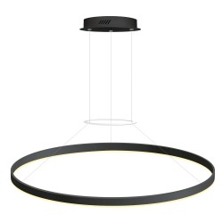 Luminaria colgante RING 56W, Ø900mm, negro