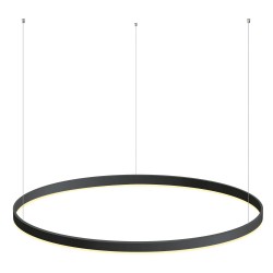 Luminaria colgante RING 56W, Ø900mm, negro