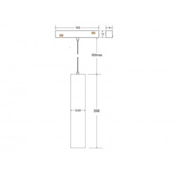 Conector L Carril SLIM 48V, negro
