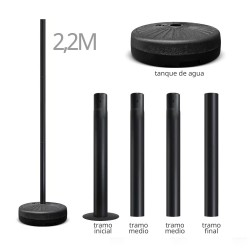 Poste farola portátil acero galvanizado modular 2,2m