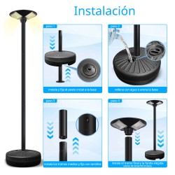 Poste farola portátil acero galvanizado modular 2,2m