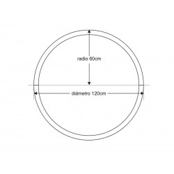 Luminaria superficie o suspendida MOON, 140W, Ø1200mm, blanco