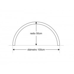 Luminaria superficie o suspendida MOON, 60W, radio 500mm, blanco