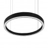 Luminaria superficie o suspendida MOON, 120W, Ø1000mm, negro