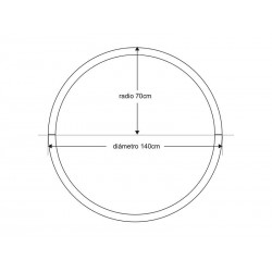 Luminaria superficie o suspendida MOON, 120W, Ø1000mm, negro