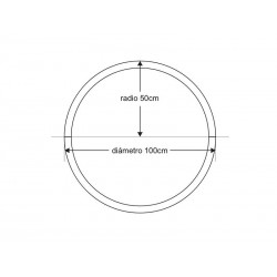 Luminaria superficie o suspendida MOON, 120W, Ø1000mm, blanco