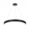 Luminaria superficie o suspendida MOON, 60W, radio 500mm, negro
