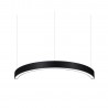 Luminaria superficie o suspendida MOON, 60W, radio 500mm, negro