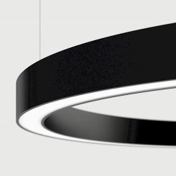 Luminaria superficie o suspendida MOON, 60W, radio 500mm, negro