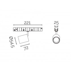 TUBE Pendant FLEX 48V, 30W, 360º, 2m