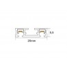 Conector L Carril SLIM 48V, negro