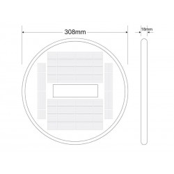 Lámpara LED SOLAR para piscinas Ø309mm,  IP68, 36*02W, RGB