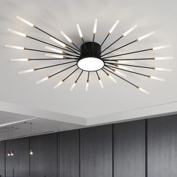 Lámpara Fireworks Led, 28W+4W, Ø105cm, CCT, antracita + mando