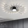 Lámpara Fireworks Led, 28W+4W, Ø105cm, CCT, antracita + mando