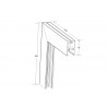 Conector L vertical Carril SLIM 48V, negro