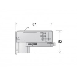 Conector doble 300mm Carril SLIM 48V, negro