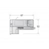 Conector doble 300mm Carril SLIM 48V, negro