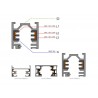 Conector doble 300mm Carril SLIM 48V, negro