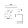 Conector I Carril SLIM 48V, negro