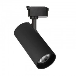 Foco LED para Carril Monofásico JUCAN 30W - Alta Fidelidad Cromática (CRI92), negro