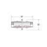 Conector L vertical Carril SLIM 48V, negro