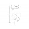 Conector doble 300mm Carril SLIM 48V, negro