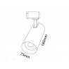 Foco LED para Carril Monofásico JUCAN 30W - Alta Fidelidad Cromática (CRI92), blanco