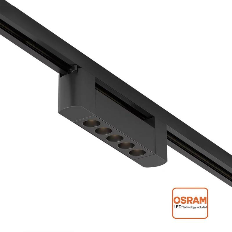 Foco carril LINEAL Chipled OSRAM 220, 10W, negro