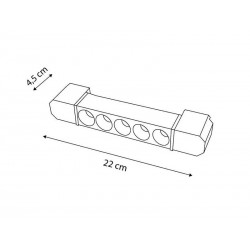 Foco carril LINEAL Chipled OSRAM 220, 10W, negro