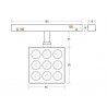 Conector L vertical Carril SLIM 48V, negro