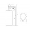 Conector doble 300mm Carril SLIM 48V, negro