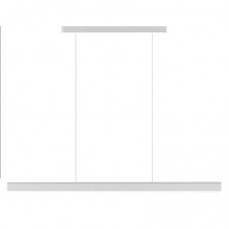 Lámpara colgante VISION, 30W, 120cm, 2 focos orientables, Sensor de mano, Regulable, blanco
