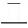 Lámpara colgante VISION, 30W, 120cm, 2 focos orientables, Sensor de mano, Regulable, antracita