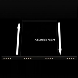 Lámpara colgante VISION, 30W, 120cm, 2 focos orientables, Sensor de mano, Regulable, antracita