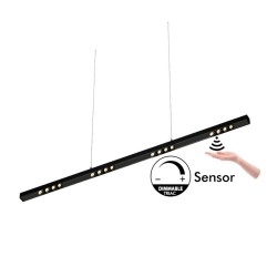 Lámpara colgante VISION, 30W, 120cm, 2 focos orientables, Sensor de mano, Regulable, golden