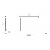 Lámpara colgante VISION, 30W, 120cm, 2 focos orientables, Sensor de mano, Regulable, golden
