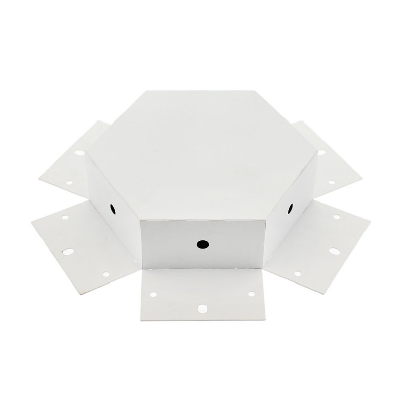 Unión exagonal 60° blanca para luminaria lineal MOD