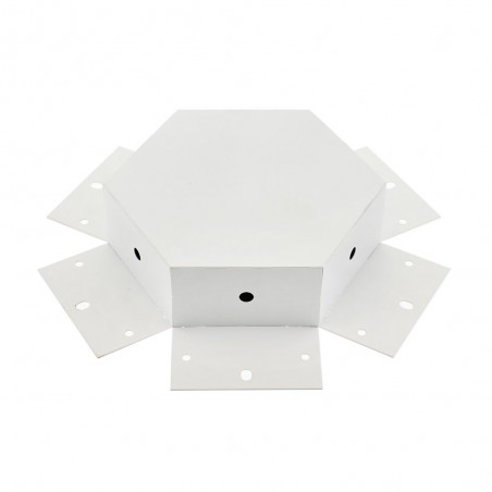Unión exagonal 60° blanca para luminaria lineal MOD