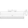 MAGNETIC Linear TAK Basculante 328mm, 18W, CRI90
