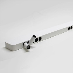 Lámpara colgante VISION, 30W, 120cm, 2 focos orientables, Sensor de mano, Regulable, blanco