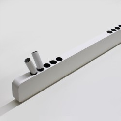 Lámpara colgante VISION, 30W, 120cm, 2 focos orientables, Sensor de mano, Regulable, blanco