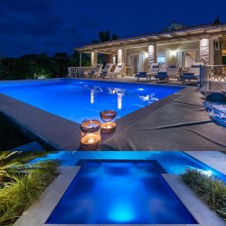 Lámpara LED PAR56 para piscinas, G53, 30W, AZUL Cristal