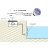 Foco Led sumergible Empotrado, DC12V, 6W, IP68, AZUL