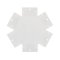 Unión exagonal 60° blanca para luminaria lineal MOD